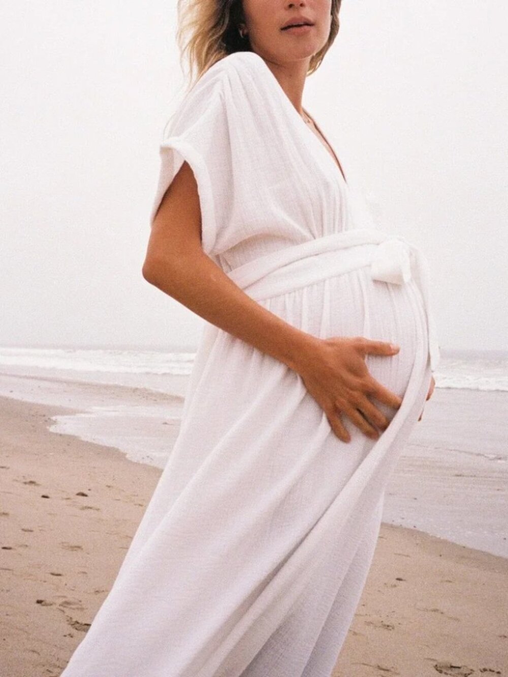 Hatch 'The Rosa' White Cotton Maternity Dress Size 2